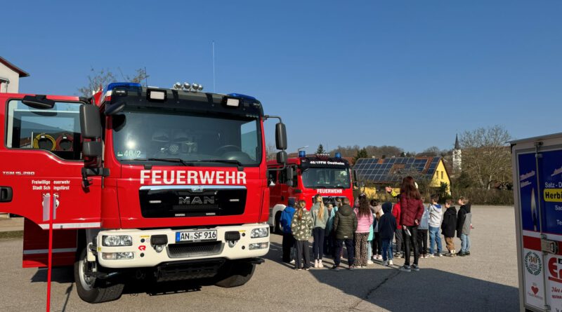 Station bei den Fahrzeugen