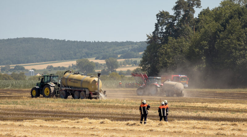 Trockenheit sorgt für steigende Brandgefahr: Feld- und Flächenbrände im Landkreis Ansbach